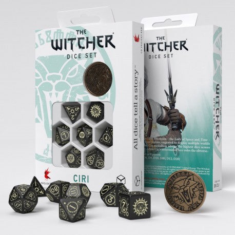 The Witcher Dice Set - Ciri - The Zireael (7 pcs + coin)