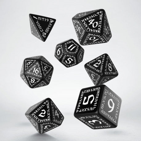 Runic - Black &amp; White Dice Set (7)
