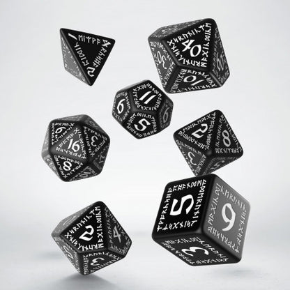 Runic - Black &amp; White Dice Set (7)