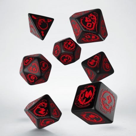 Dragons - Black &amp; Red Dice Set (7)