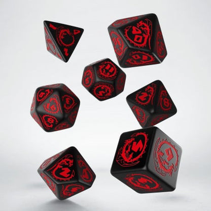 Dragons - Black &amp; Red Dice Set (7)