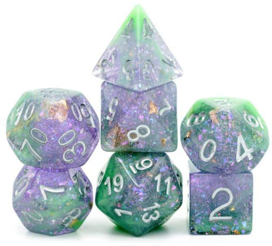 Green & Purple Seabed Treasure Dice Set