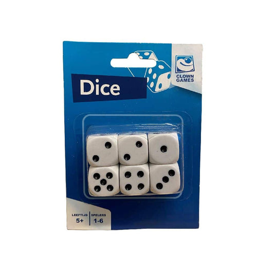 Clown Dobbelstenen (6 stuks)