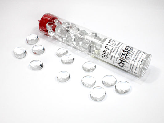 Glass Gaming Stones - Crystal Clear (40+)