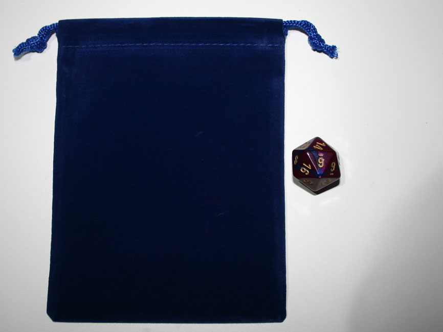 Small Suede-Cloth Dice Bag