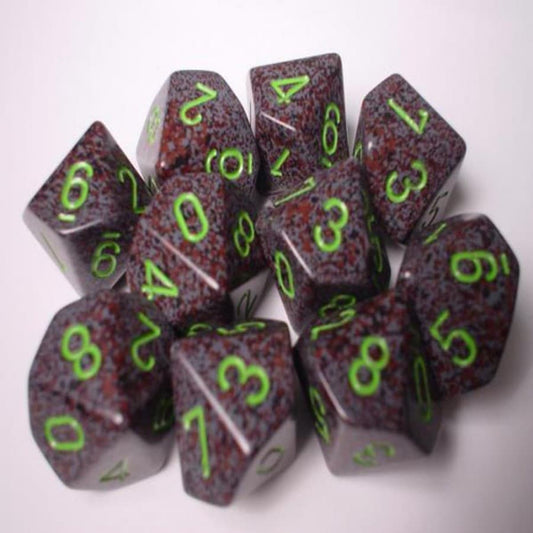 Earth Speckled D10 Dobbelsteen Set (10 stuks)