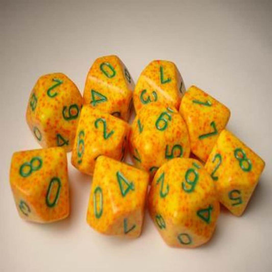 Lotus Speckled D10 Dobbelsteen Set (10 stuks)