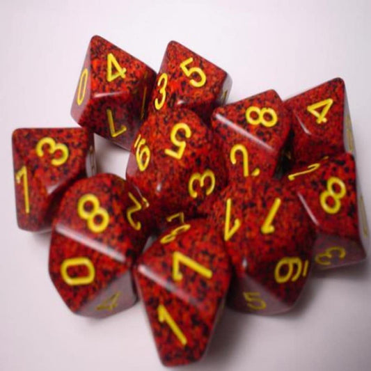 Mercury Speckled D10 Dobbelsteen Set (10 stuks)