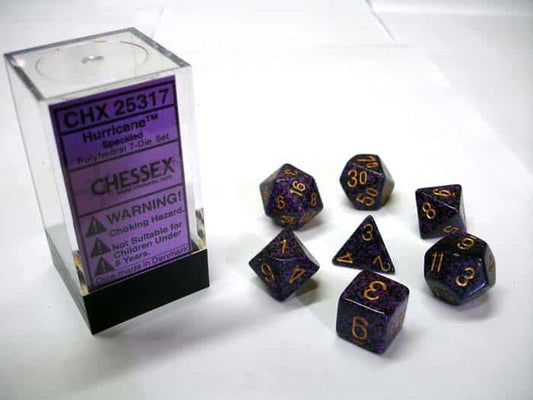 Hurricane Speckled Polydice Dobbelsteen Set (7 stuks)