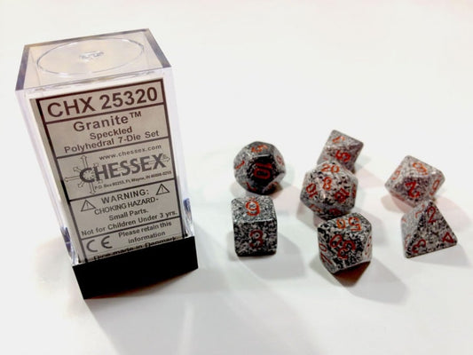 Granite Speckled Polydice Dobbelsteen Set (7 stuks)
