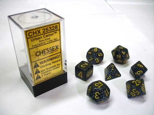 Urban Camo Speckled Polydice Dobbelsteen Set (7 stuks)