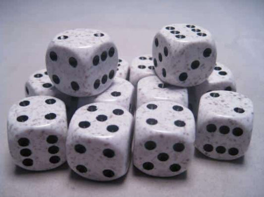 Arctic Camo Speckled D6 16mm Dobbelsteen Set (12 stuks)