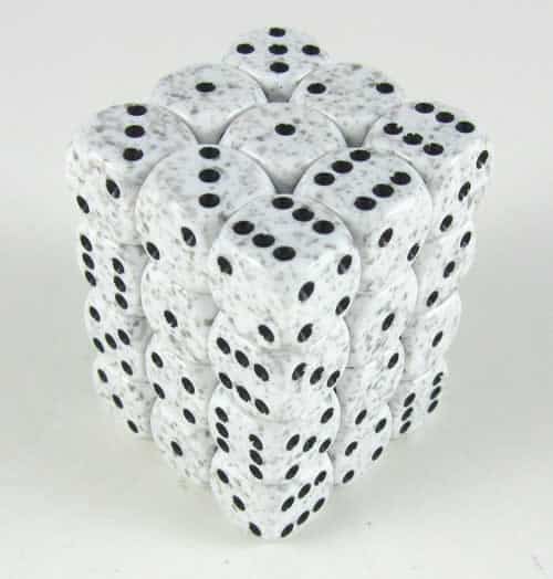 Arctic Camo Speckled D6 12mm Dobbelsteen Set (36 stuks)