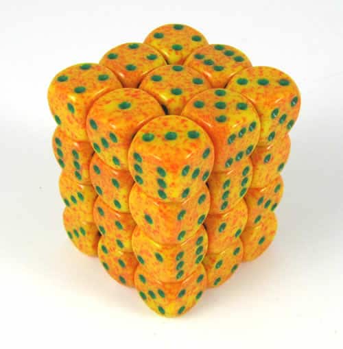 Lotus Speckled D6 12mm Dobbelsteen Set (36 stuks)