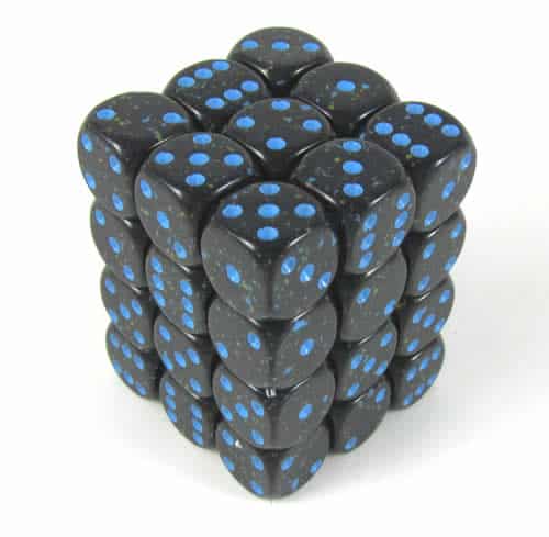 Blue Stars Speckled D6 12mm Dobbelsteen Set (36 stuks)