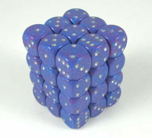 Silver Tetra Speckled D6 12mm Dobbelsteen Set (36 stuks)