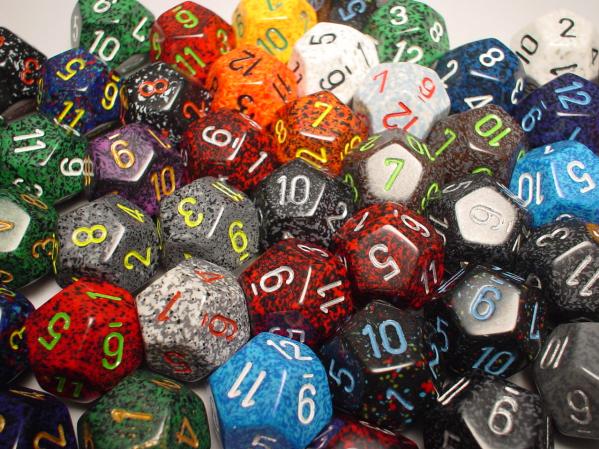 Speckled Assorted D12 Dice Set (50 pieces)