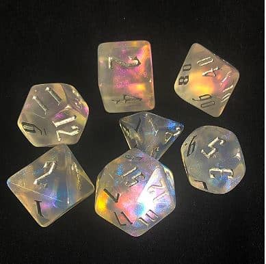 Ice Fae RPG Dice Set