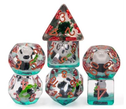 Panda in Bamboo RPG Dice Set
