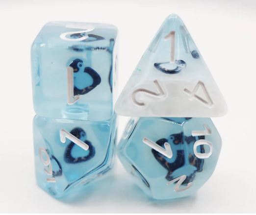 Frozen Penguin RPG Dice Set