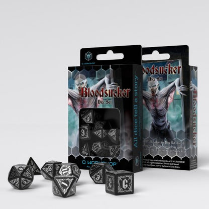 Bloodsucker - Black & Silver Dice Set (7)