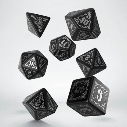 Bloodsucker - Black & Silver Dice Set (7)