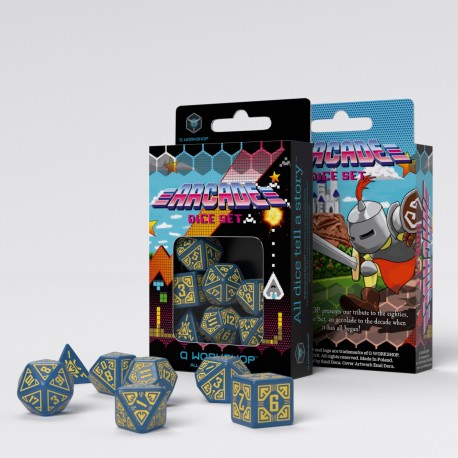 Arcade - Blue & Yellow Dice Set (7)