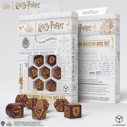 Harry Potter - Gryffindor Modern Dice Set - Red (7)