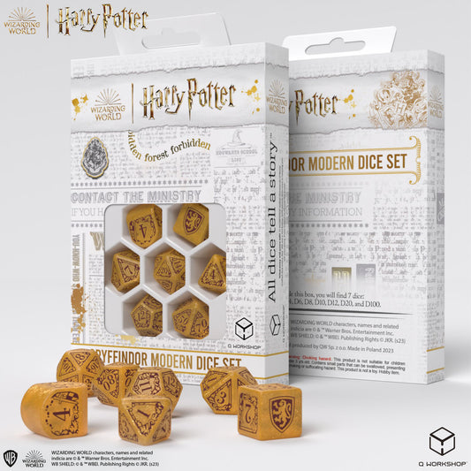 Harry Potter - Gryffindor Modern Dice Set - Gold (7)