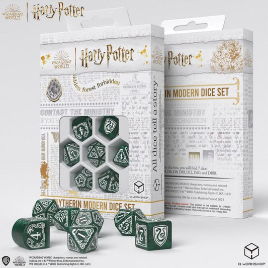 Harry Potter - Slytherin Modern Dice Set - Green (7)