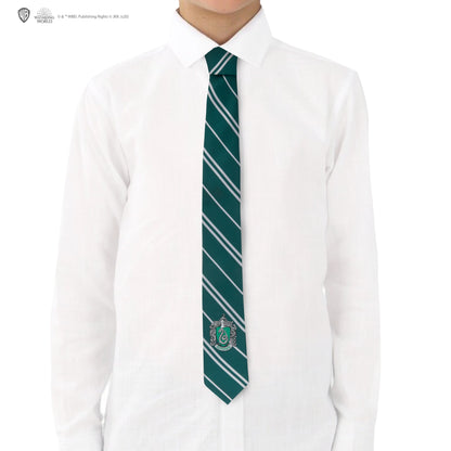 Harry Potter Kids Woven Crest Tie Slytherin - New Edition