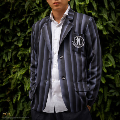 Wednesday Jacket Nevermore Academy black Striped Blazer