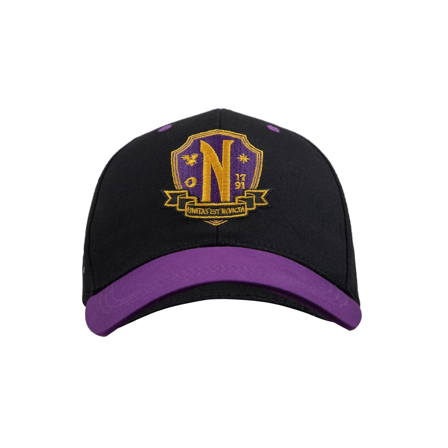 Wednesday Curved Bill Cap Nevermore Academy Purple