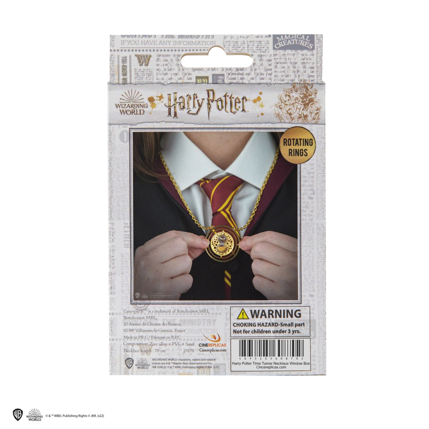 Harry Potter Halskette mit Anhänger Zeitumkehrer mit Geschenkbox
