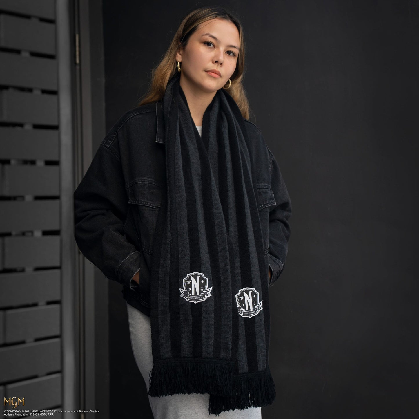 Wednesday Scarf Nevermore Academy Black 190 cm