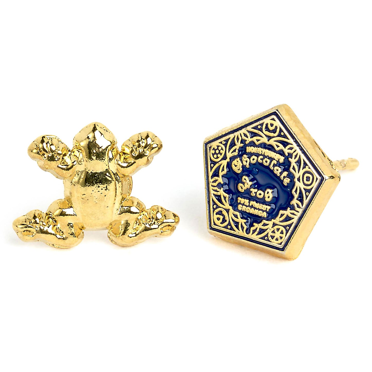 Harry Potter Earrings Chocolate Frog &amp; Box (Gold plated)