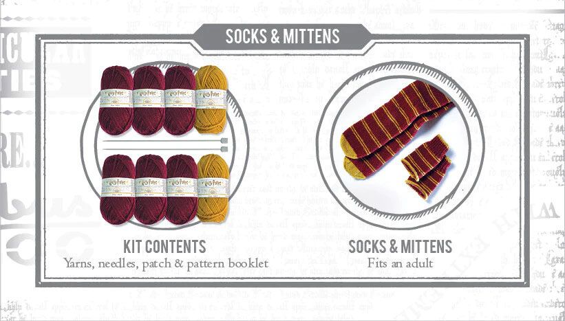 Harry Potter Strickset Slouch Socken und Fäustlinge Gryffindor