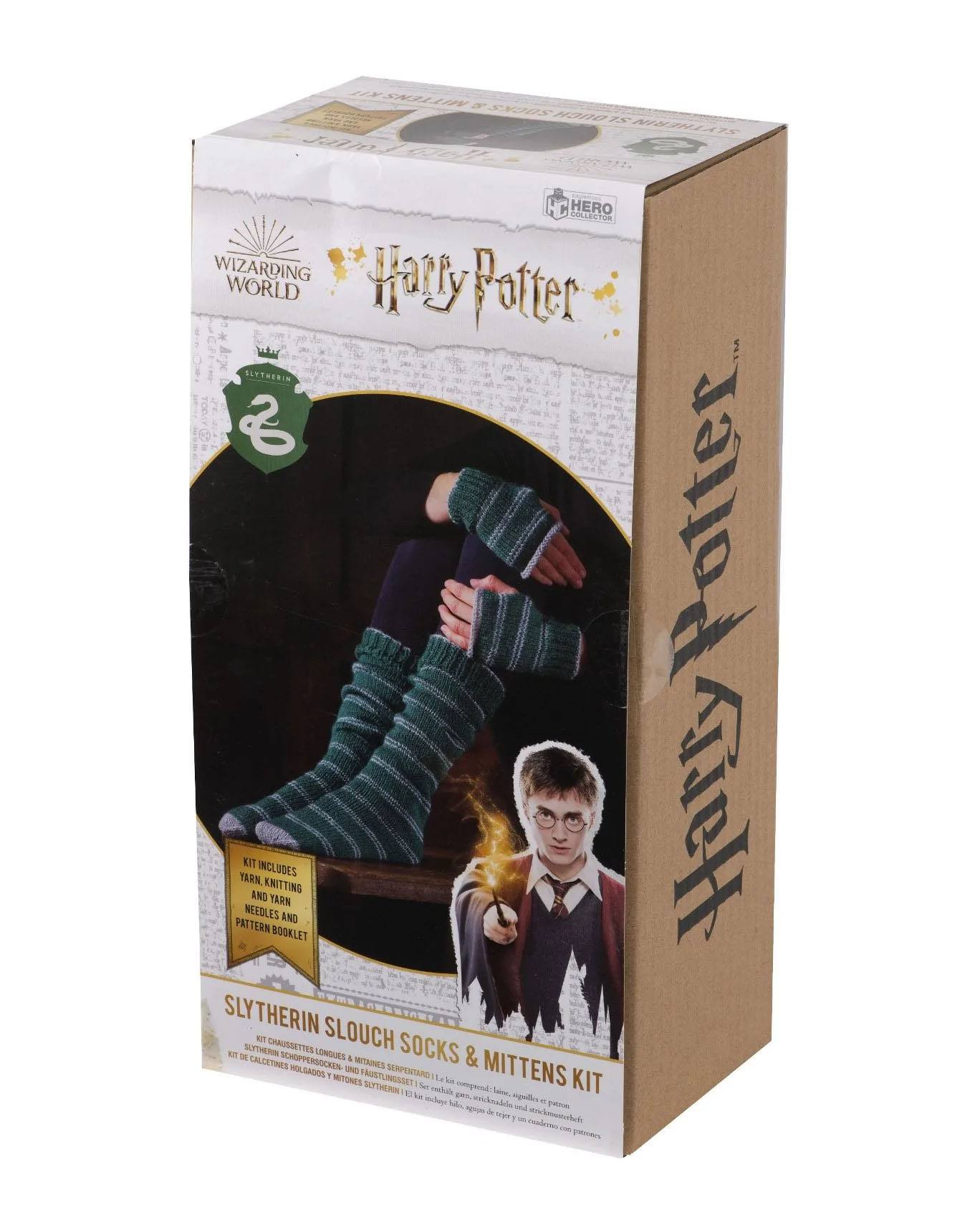 Harry Potter Strickset Slouch Socken und Fäustlinge Slytherin