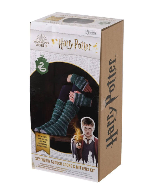 Harry Potter Knitting Kit Slouch Socks and Mittens Slytherin