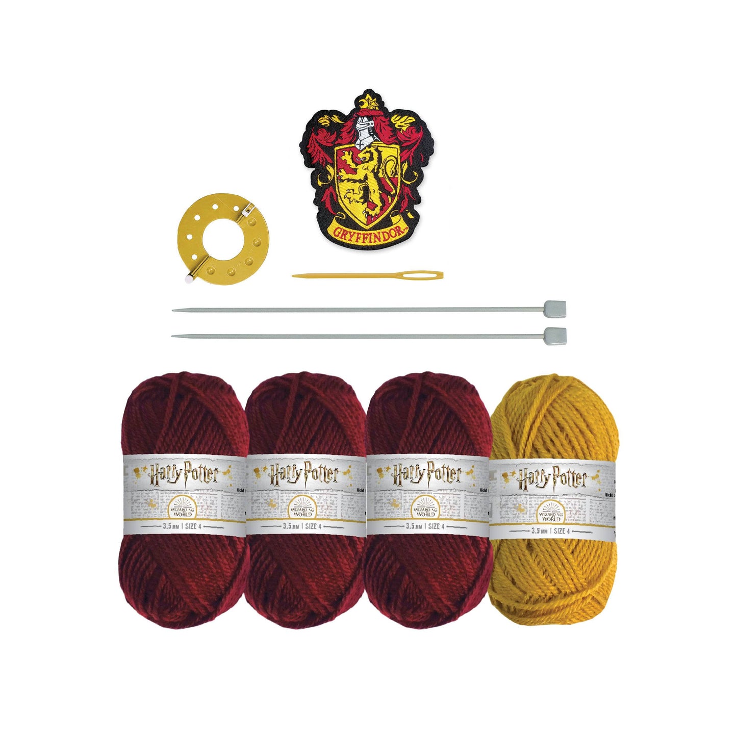 Harry Potter Knitting Kit Beanie Hat Gryffindor