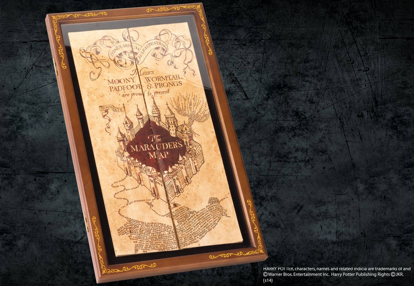 Vitrine mit Karte der Harry-Potter-Marauder