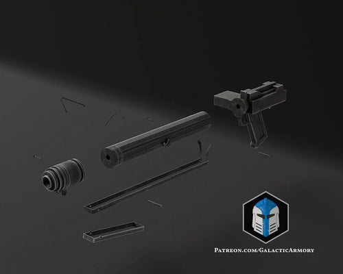 Star Wars DC-15S Blaster DIY Kit (Animation)